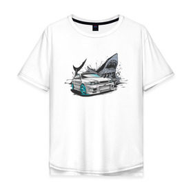 Мужская футболка хлопок Oversize с принтом Toyota Chaser 100 в Белгороде, 100% хлопок | свободный крой, круглый ворот, “спинка” длиннее передней части | chaser 100 | toyota | toyota chaser | toyota chaser 100