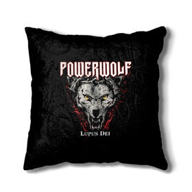 Подушка 3D с принтом Powerwolf в Белгороде, наволочка – 100% полиэстер, наполнитель – холлофайбер (легкий наполнитель, не вызывает аллергию). | состоит из подушки и наволочки. Наволочка на молнии, легко снимается для стирки | heavy metal | metal | powerwolf | группы | метал | музыка | пауэр метал | рок | хеви метал