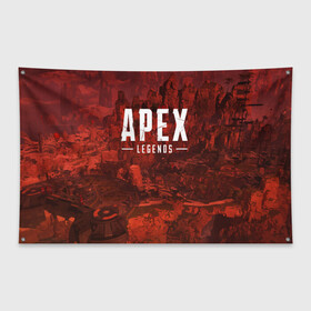 Флаг-баннер с принтом APEX LEGENDS в Белгороде, 100% полиэстер | размер 67 х 109 см, плотность ткани — 95 г/м2; по краям флага есть четыре люверса для крепления | apex | apexlegends | battle | fall | legends | online | robot | royale | titan | titanfall | апекс | битва | игра | игры | королевская | легенд | легендс | легенды | лого | меха | мехи | онлайн | роботы | символ | титанфол | шутер