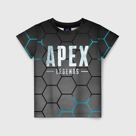 Детская футболка 3D с принтом Apex Legends в Белгороде, 100% гипоаллергенный полиэфир | прямой крой, круглый вырез горловины, длина до линии бедер, чуть спущенное плечо, ткань немного тянется | apex | battle royale | legends | titanfall | апекс | легенды | тайтанфол | титанфол