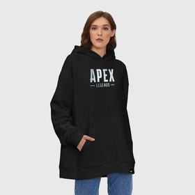 Худи SuperOversize хлопок с принтом Snow Apex в Белгороде, 70% хлопок, 30% полиэстер, мягкий начес внутри | карман-кенгуру, эластичная резинка на манжетах и по нижней кромке, двухслойный капюшон
 | apex | battle royale | legends | titanfall | апекс | легенды | тайтанфол | титанфол