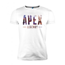 Мужская футболка премиум с принтом Apex в Белгороде, 92% хлопок, 8% лайкра | приталенный силуэт, круглый вырез ворота, длина до линии бедра, короткий рукав | apex | battle royale | legends | titanfall | апекс | легенды | тайтанфол | титанфол