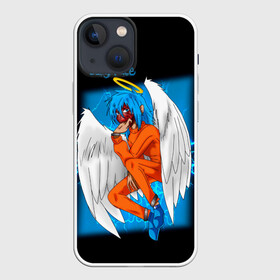 Чехол для iPhone 13 mini с принтом Sally Face Angel в Белгороде,  |  | cтикер | game | larry | logo | mask | new | sally face | sf | ангел | без маски | гизмо | девид | девочка | игра | казнь | компьютер | лари | ларри | логотип | мальчик | маска | молнии | мрачная | на лице | надпись | пых