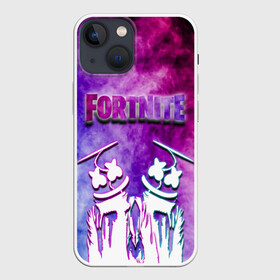 Чехол для iPhone 13 mini с принтом FORTNITE  MARSHMELLO (COLOR). в Белгороде,  |  | color | fortnite | fortnite 2 | fortnite x | geometry | marshmello | ninja | streamer | texture | абстракция | геометрия | дизайн | дым | игра | красочный дым | маршмелло | ниндзя | радуга | силуэт | стиль | текстура | улыбка | 