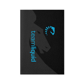 Обложка для паспорта матовая кожа с принтом TEAM LIQUID в Белгороде, натуральная матовая кожа | размер 19,3 х 13,7 см; прозрачные пластиковые крепления | 2019 | blue | cybersport | esport | liquid | logo | pro league | team | team liquid | киберспорт | логотип | тим ликвид | фирменные цвета