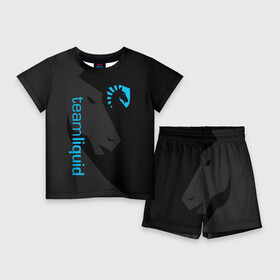 Детский костюм с шортами 3D с принтом TEAM LIQUID  ТИМ ЛИКВИД в Белгороде,  |  | 2019 | blue | cybersport | esport | liquid | logo | pro league | team | team liquid | киберспорт | логотип | тим ликвид | фирменные цвета
