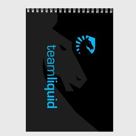 Скетчбук с принтом TEAM LIQUID в Белгороде, 100% бумага
 | 48 листов, плотность листов — 100 г/м2, плотность картонной обложки — 250 г/м2. Листы скреплены сверху удобной пружинной спиралью | Тематика изображения на принте: 2019 | blue | cybersport | esport | liquid | logo | pro league | team | team liquid | киберспорт | логотип | тим ликвид | фирменные цвета