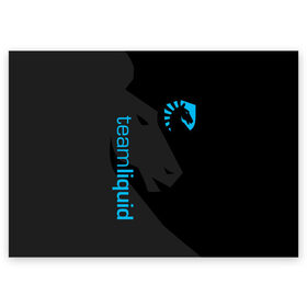Поздравительная открытка с принтом TEAM LIQUID в Белгороде, 100% бумага | плотность бумаги 280 г/м2, матовая, на обратной стороне линовка и место для марки
 | Тематика изображения на принте: 2019 | blue | cybersport | esport | liquid | logo | pro league | team | team liquid | киберспорт | логотип | тим ликвид | фирменные цвета