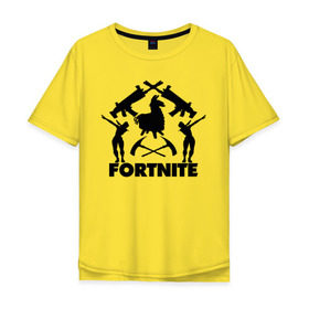 Мужская футболка хлопок Oversize с принтом Fortnite в Белгороде, 100% хлопок | свободный крой, круглый ворот, “спинка” длиннее передней части | floss | fortnite | game | gamer | llama | logo | игры | лама | логотип | флосс | фортнайт