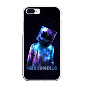 Чехол для iPhone 7Plus/8 Plus матовый с принтом Marshmello в Белгороде, Силикон | Область печати: задняя сторона чехла, без боковых панелей | marshmello | диджей | звезды | клуб | клубная музыка | космос | маршмеллоу | маршмэлло | маршмэллоу | музыка | небо | ночь | электронная