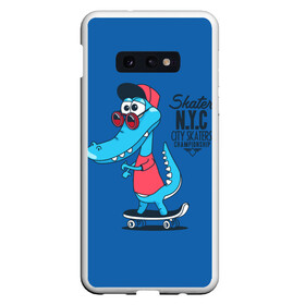 Чехол для Samsung S10E с принтом Skate NYC в Белгороде, Силикон | Область печати: задняя сторона чехла, без боковых панелей | freestyle | n | skateboard | бейсболка | город | графика | движение | дикий | доска | животное | колёса | красный | крокодил | крутой | надпись | нью йорк | очки | рисунок | ролики | сила | синий | скейтборд | спорт