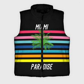 Мужской жилет утепленный 3D с принтом Miami Paradise в Белгороде,  |  | america | city | colorful | drawing | grap | miami | palm tree | paradise | recreation | resort | stripes | tree | usa | world | америка | город | графика | дерево | курорт | майами | мировой | надпись | отдых | пальма | полосы | разноцветные | рай | рису