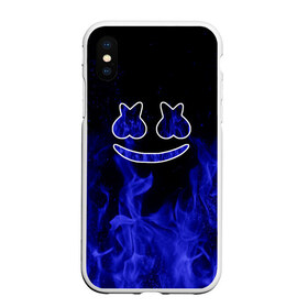 Чехол для iPhone XS Max матовый с принтом Marshmello Fire в Белгороде, Силикон | Область печати: задняя сторона чехла, без боковых панелей | christopher comstock | dj | fire | marshmello | music | диджей | искры | клубная музыка | клубняк | крис комсток | логотип | маршмэллоу | музыка | огонь | пламя