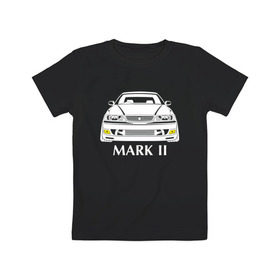 Детская футболка хлопок с принтом Toyota Mark2 JZX100 в Белгороде, 100% хлопок | круглый вырез горловины, полуприлегающий силуэт, длина до линии бедер | jzx100 | mark2 jzx100 | toyota | toyota mark2 | toyota mark2 jzx100
