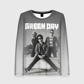 Женский лонгслив 3D с принтом Green Day в Белгороде, 100% полиэстер | длинные рукава, круглый вырез горловины, полуприлегающий силуэт | green day | greenday | punk | rock | грин дэй | группы | музыка | панк | рок