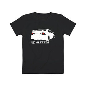 Детская футболка хлопок с принтом Toyota Altezza (2) в Белгороде, 100% хлопок | круглый вырез горловины, полуприлегающий силуэт, длина до линии бедер | altezza | toyota | toyota altezza