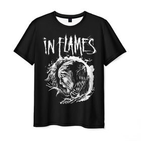 Мужская футболка 3D с принтом In Flames в Белгороде, 100% полиэфир | прямой крой, круглый вырез горловины, длина до линии бедер | battles | death metal | in flames | inflames | metal | rock | группы | дэт метал | метал | музыка | рок