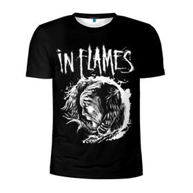 Мужская футболка 3D спортивная с принтом In Flames в Белгороде, 100% полиэстер с улучшенными характеристиками | приталенный силуэт, круглая горловина, широкие плечи, сужается к линии бедра | battles | death metal | in flames | inflames | metal | rock | группы | дэт метал | метал | музыка | рок