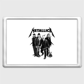 Магнит 45*70 с принтом Metallica в Белгороде, Пластик | Размер: 78*52 мм; Размер печати: 70*45 | Тематика изображения на принте: heavy metal | metal | metallica | группы | метал | металлика | музыка | рок | трэш метал | хєви метал
