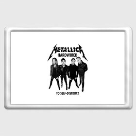 Магнит 45*70 с принтом Metallica в Белгороде, Пластик | Размер: 78*52 мм; Размер печати: 70*45 | Тематика изображения на принте: heavy metal | metal | metallica | группы | метал | металлика | музыка | рок | трэш метал | хєви метал