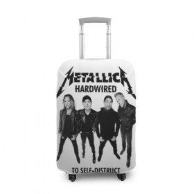 Чехол для чемодана 3D с принтом Metallica в Белгороде, 86% полиэфир, 14% спандекс | двустороннее нанесение принта, прорези для ручек и колес | heavy metal | metal | metallica | группы | метал | металлика | музыка | рок | трэш метал | хєви метал
