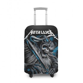Чехол для чемодана 3D с принтом Metallica в Белгороде, 86% полиэфир, 14% спандекс | двустороннее нанесение принта, прорези для ручек и колес | heavy metal | metal | metallica | группы | метал | металлика | музыка | рок | трэш метал | хєви метал