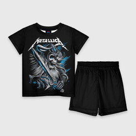 Детский костюм с шортами 3D с принтом Metallica в Белгороде,  |  | heavy metal | metal | metallica | группы | метал | металлика | музыка | рок | трэш метал | хєви метал