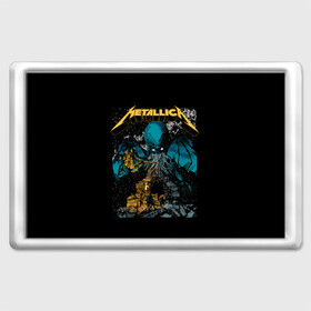 Магнит 45*70 с принтом Metallica в Белгороде, Пластик | Размер: 78*52 мм; Размер печати: 70*45 | heavy metal | metal | metallica | группы | метал | металлика | музыка | рок | трэш метал | хєви метал