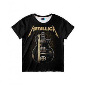 Детская футболка 3D с принтом Metallica в Белгороде, 100% гипоаллергенный полиэфир | прямой крой, круглый вырез горловины, длина до линии бедер, чуть спущенное плечо, ткань немного тянется | heavy metal | metal | metallica | группы | метал | металлика | музыка | рок | трэш метал | хєви метал