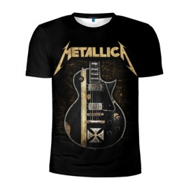 Мужская футболка 3D спортивная с принтом Metallica в Белгороде, 100% полиэстер с улучшенными характеристиками | приталенный силуэт, круглая горловина, широкие плечи, сужается к линии бедра | heavy metal | metal | metallica | группы | метал | металлика | музыка | рок | трэш метал | хєви метал