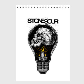Скетчбук с принтом Stone Sour в Белгороде, 100% бумага
 | 48 листов, плотность листов — 100 г/м2, плотность картонной обложки — 250 г/м2. Листы скреплены сверху удобной пружинной спиралью | metal | rock | slipknot | stone sour | альтернатива | группы | кори тейлор | метал | музыка | ню метал | рок
