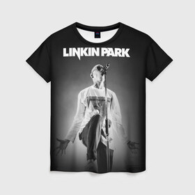 Женская футболка 3D с принтом Linkin Park в Белгороде, 100% полиэфир ( синтетическое хлопкоподобное полотно) | прямой крой, круглый вырез горловины, длина до линии бедер | chester bennington | linkin park | группы | линкин парк | метал | музыка | рок | честер беннингтон