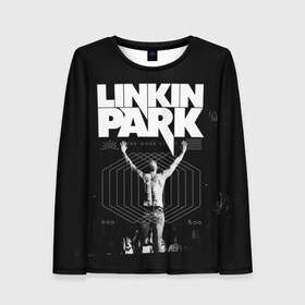 Женский лонгслив 3D с принтом Linkin Park в Белгороде, 100% полиэстер | длинные рукава, круглый вырез горловины, полуприлегающий силуэт | 