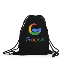 Рюкзак-мешок 3D с принтом GOOSE в Белгороде, 100% полиэстер | плотность ткани — 200 г/м2, размер — 35 х 45 см; лямки — толстые шнурки, застежка на шнуровке, без карманов и подкладки | android | google | gussi | андройд | гуси