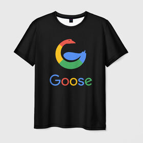Мужская футболка 3D с принтом GOOSE в Белгороде, 100% полиэфир | прямой крой, круглый вырез горловины, длина до линии бедер | Тематика изображения на принте: android | google | gussi | андройд | гуси
