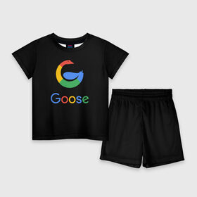 Детский костюм с шортами 3D с принтом GOOSE в Белгороде,  |  | Тематика изображения на принте: android | google | gussi | андройд | гуси