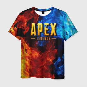 Мужская футболка 3D с принтом APEX LEGENDS в Белгороде, 100% полиэфир | прямой крой, круглый вырез горловины, длина до линии бедер | apex | apex legends | апекс | апекс легенд | апекс легендс | бой | игра | компьютерная игра | королевская битва | лучшее | огонь | онлайн игра | популярное | текстура | хит | шутер