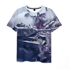 Мужская футболка 3D с принтом Танки в Белгороде, 100% полиэфир | прямой крой, круглый вырез горловины, длина до линии бедер | 23 февраля | tank | tanks | военные | война | вторая мировая | танк | танки | танкист | техника
