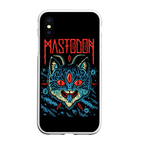 Чехол для iPhone XS Max матовый с принтом Mastodon в Белгороде, Силикон | Область печати: задняя сторона чехла, без боковых панелей | Тематика изображения на принте: leviathan | mastodon | metal | sludge metal | stoner | грув метал | группы | мастодон | метал | музыка | рок