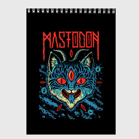 Скетчбук с принтом Mastodon в Белгороде, 100% бумага
 | 48 листов, плотность листов — 100 г/м2, плотность картонной обложки — 250 г/м2. Листы скреплены сверху удобной пружинной спиралью | leviathan | mastodon | metal | sludge metal | stoner | грув метал | группы | мастодон | метал | музыка | рок