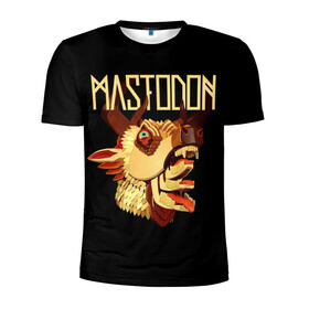 Мужская футболка 3D спортивная с принтом Mastodon в Белгороде, 100% полиэстер с улучшенными характеристиками | приталенный силуэт, круглая горловина, широкие плечи, сужается к линии бедра | leviathan | mastodon | metal | sludge metal | stoner | грув метал | группы | мастодон | метал | музыка | рок