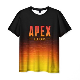 Мужская футболка 3D с принтом APEX LEGENDS в Белгороде, 100% полиэфир | прямой крой, круглый вырез горловины, длина до линии бедер | apex | apex legends | battle | battle royal | titanfall | апекс | апекс легендс | батл рояль | битва | война | королевская битва