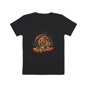 Детская футболка хлопок с принтом The Geometry of Sunrise в Белгороде, 100% хлопок | круглый вырез горловины, полуприлегающий силуэт, длина до линии бедер | геометрия | солнце