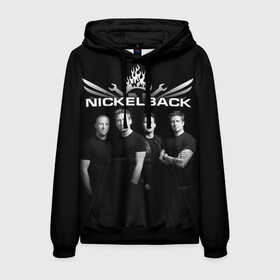 Мужская толстовка 3D с принтом Nickelback в Белгороде, 100% полиэстер | двухслойный капюшон со шнурком для регулировки, мягкие манжеты на рукавах и по низу толстовки, спереди карман-кенгуру с мягким внутренним слоем. | Тематика изображения на принте: dark horse | feed the machine | nickelback | no fixed adress | группы | метал | музыка | никлбэк | рок | хард рок | чед крюгер