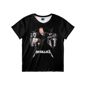 Детская футболка 3D с принтом Metallica в Белгороде, 100% гипоаллергенный полиэфир | прямой крой, круглый вырез горловины, длина до линии бедер, чуть спущенное плечо, ткань немного тянется | 