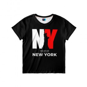 Детская футболка 3D с принтом New York City в Белгороде, 100% гипоаллергенный полиэфир | прямой крой, круглый вырез горловины, длина до линии бедер, чуть спущенное плечо, ткань немного тянется | america | city | large | liberty | new york | sculpture | statue | symbol | usa | америка | большие | буквы | город | графика | жизни | иллюстрация | искусство | мода | нью йорк | рисунок | свободы | силуэт | символ | скульптура | статуя
