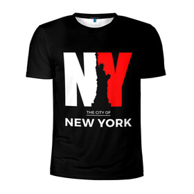 Мужская футболка 3D спортивная с принтом New York City в Белгороде, 100% полиэстер с улучшенными характеристиками | приталенный силуэт, круглая горловина, широкие плечи, сужается к линии бедра | america | city | large | liberty | new york | sculpture | statue | symbol | usa | америка | большие | буквы | город | графика | жизни | иллюстрация | искусство | мода | нью йорк | рисунок | свободы | силуэт | символ | скульптура | статуя