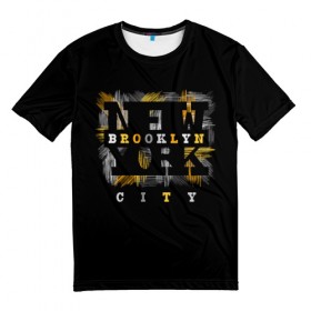 Мужская футболка 3D с принтом New York City в Белгороде, 100% полиэфир | прямой крой, круглый вырез горловины, длина до линии бедер | art | background | brooklyn | city | drawing | fashion | font | graphics | illustration | lifestyle | new york | text | бруклин | город | графика | жизни | иллюстрация | искусство | мода | нью йорк | рисунок | стиль | текст | фон | шрифт