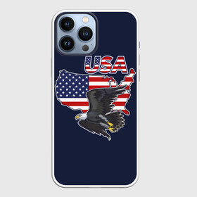 Чехол для iPhone 13 Pro Max с принтом USA в Белгороде,  |  | america | bald | bir | eagle | flag | stars and stripes | usa | америка | белоголовый | графика | жизни | звездно полосатый | иллюстрация | искусство | карта | контур | летит | мода | орёл | птица | рисунок | силуэт | символ