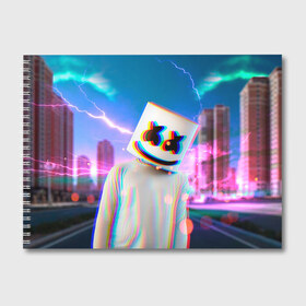 Альбом для рисования с принтом Marshmello Glitch в Белгороде, 100% бумага
 | матовая бумага, плотность 200 мг. | christopher | comstock | dj | dotcom | fortnite | friends | glitch | marshmallow | marshmello | usa | глитч | диджей | друзья | зефир | комсток | крис | мармелад | маршмэллоу | молнии | музыка | продюсер | сша | фортнайт | хаус | электро